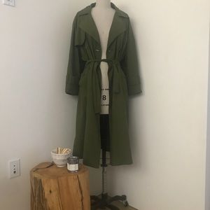 SLOUCHY OLIVE TRENCH